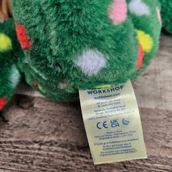 Build-A-Bear Workshop BAB Christmas Frog Plush Stuffed Animal TEDDY BEAR Gift - Picture 5 of 8